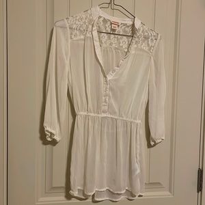 Sheer cream top